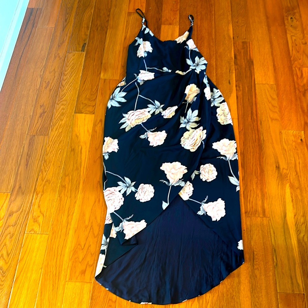 Navy floral dress
